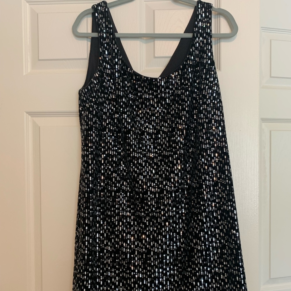 Calvin Klein Mini Black Sequin Dress